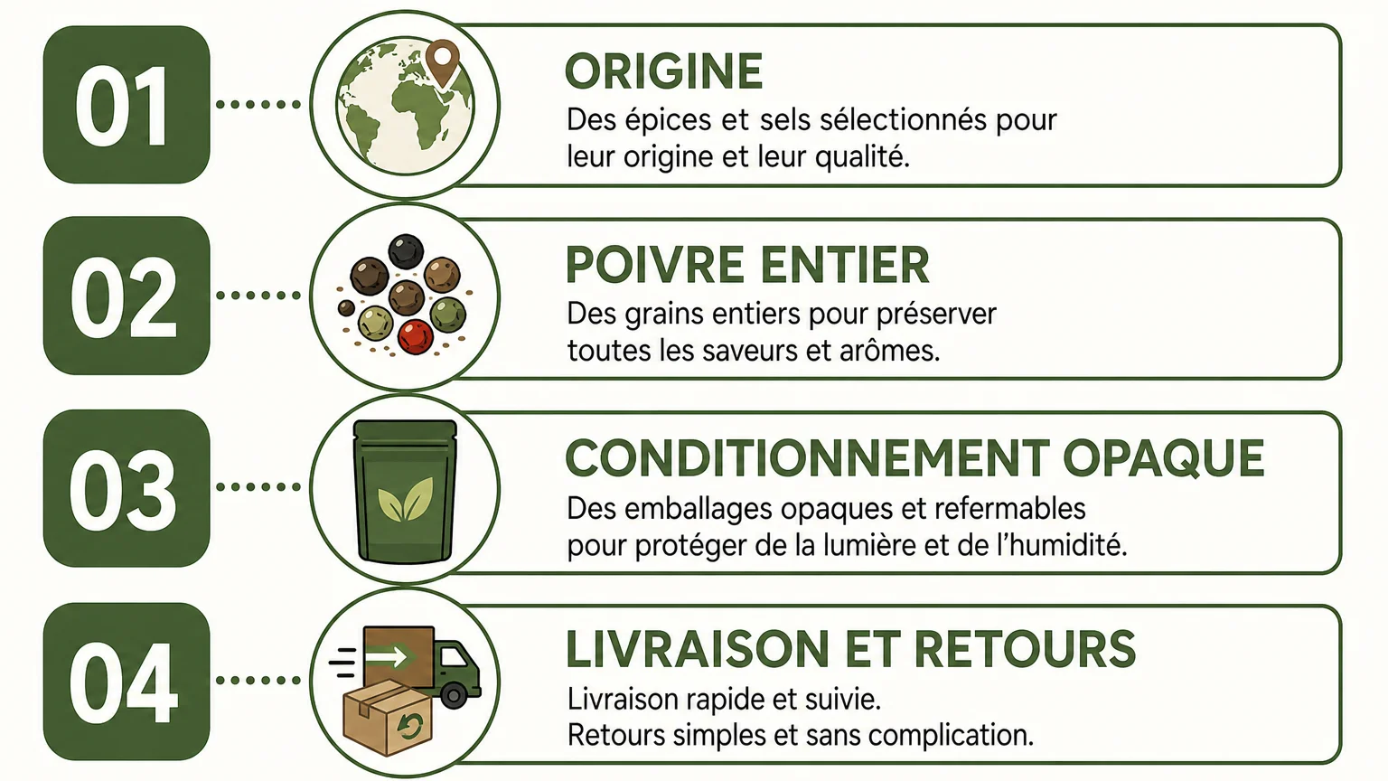 Checklist pour choisir un site fiable de poivre en ligne