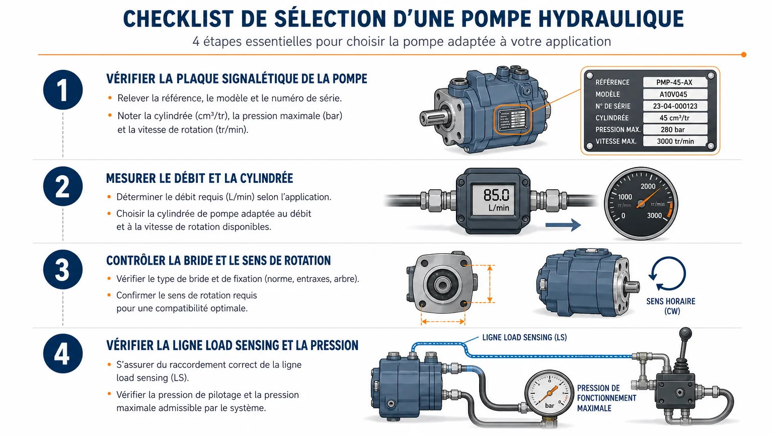 Checklist pour choisir une pompe hydraulique de mini-pelle