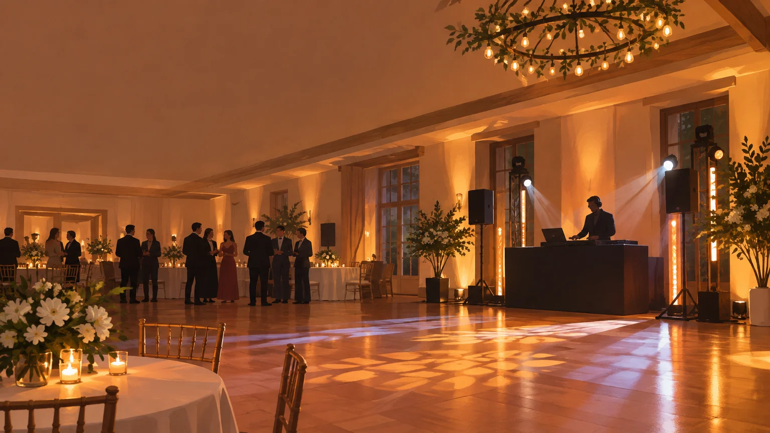 DJ de mariage avec éclairage professionnel à Rambouillet