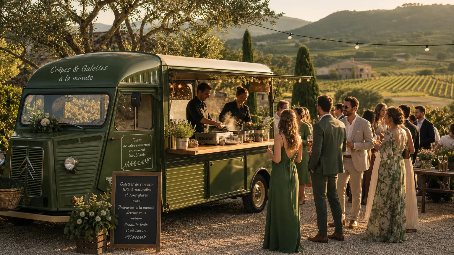 Food truck de mariage dans le Luberon : le guide 2026