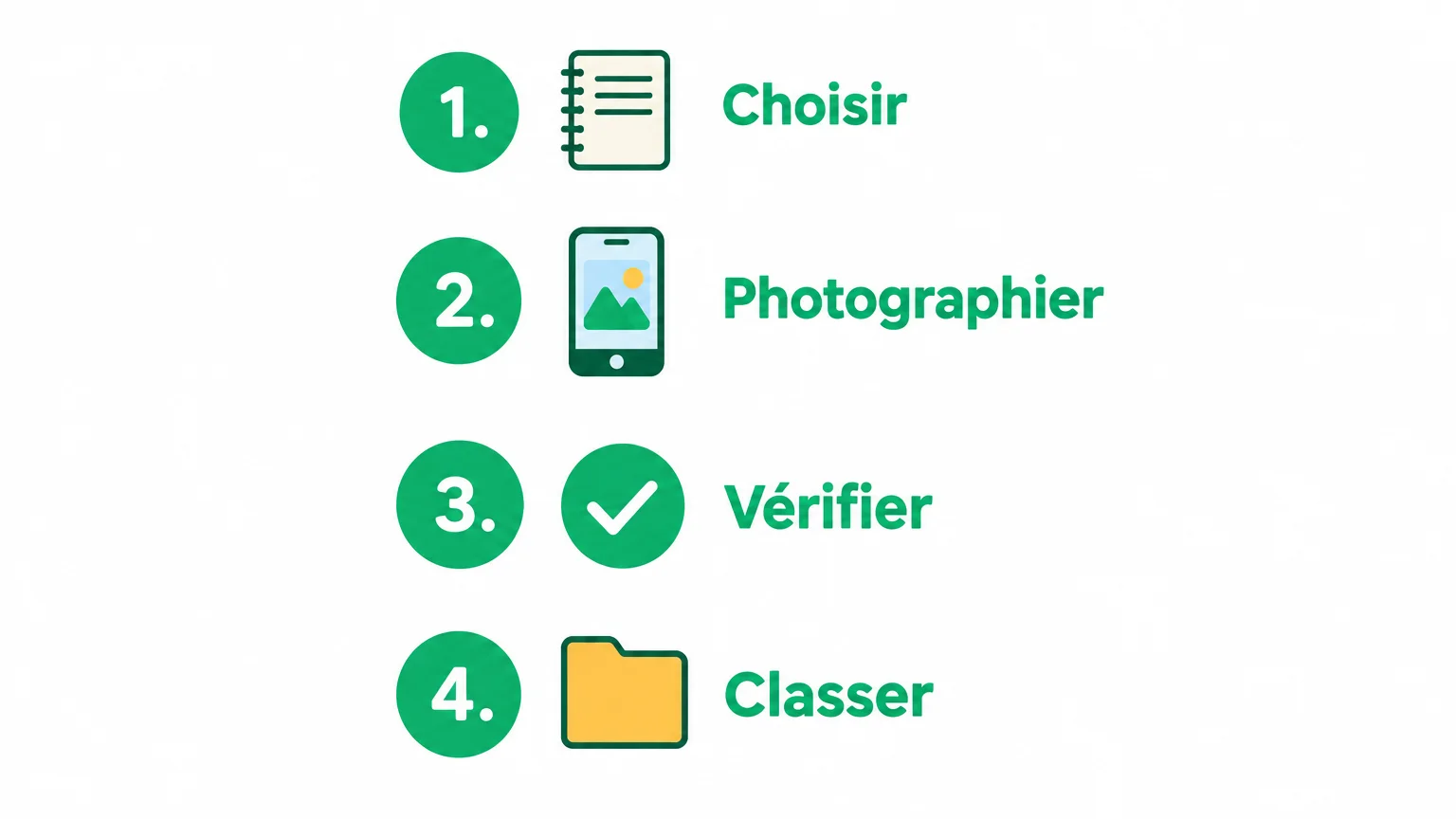 Quatre étapes pour numériser et classer une recette de famille