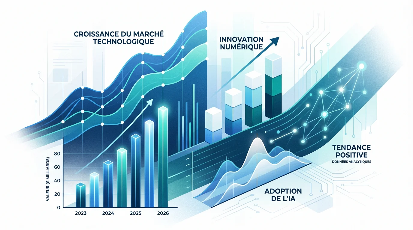 Visualisation des tendances du marche freelance IT en 2026