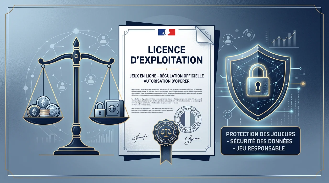Document de licence et bouclier de sécurité pour un casino en ligne