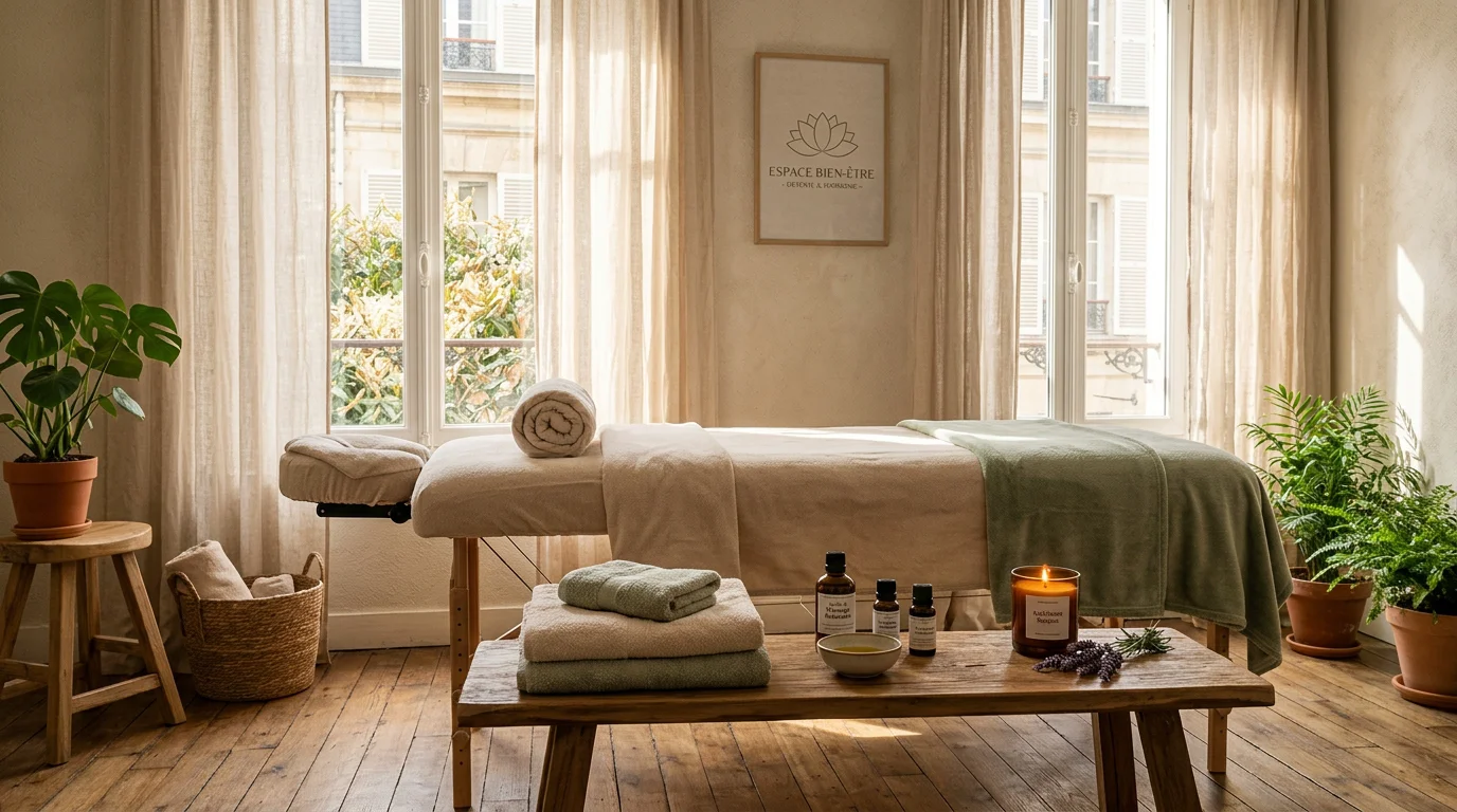 Espace de bien-être dédié au massage thaïlandais dans une ambiance apaisante