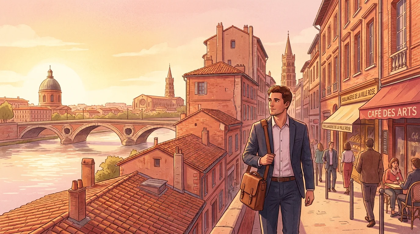 Vue de Toulouse, ville idéale pour une alternance en ressources humaines