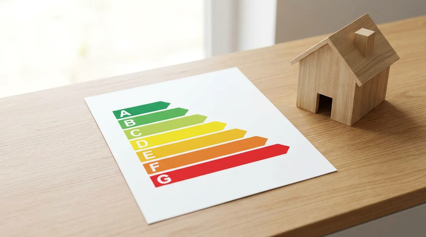 Étiquette DPE de A à G illustrant la performance énergétique d'un logement