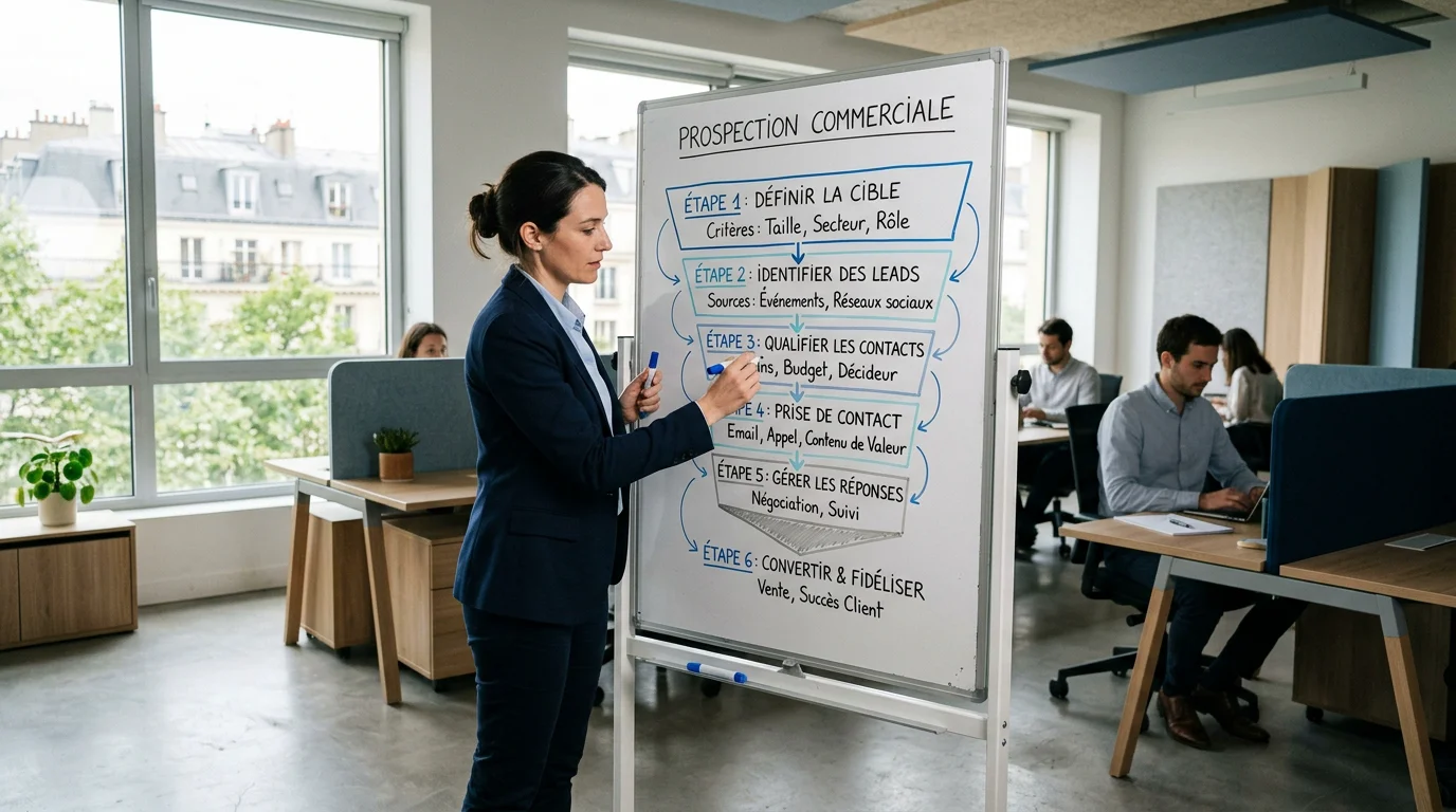 Les étapes de la prospection commerciale : guide 2026