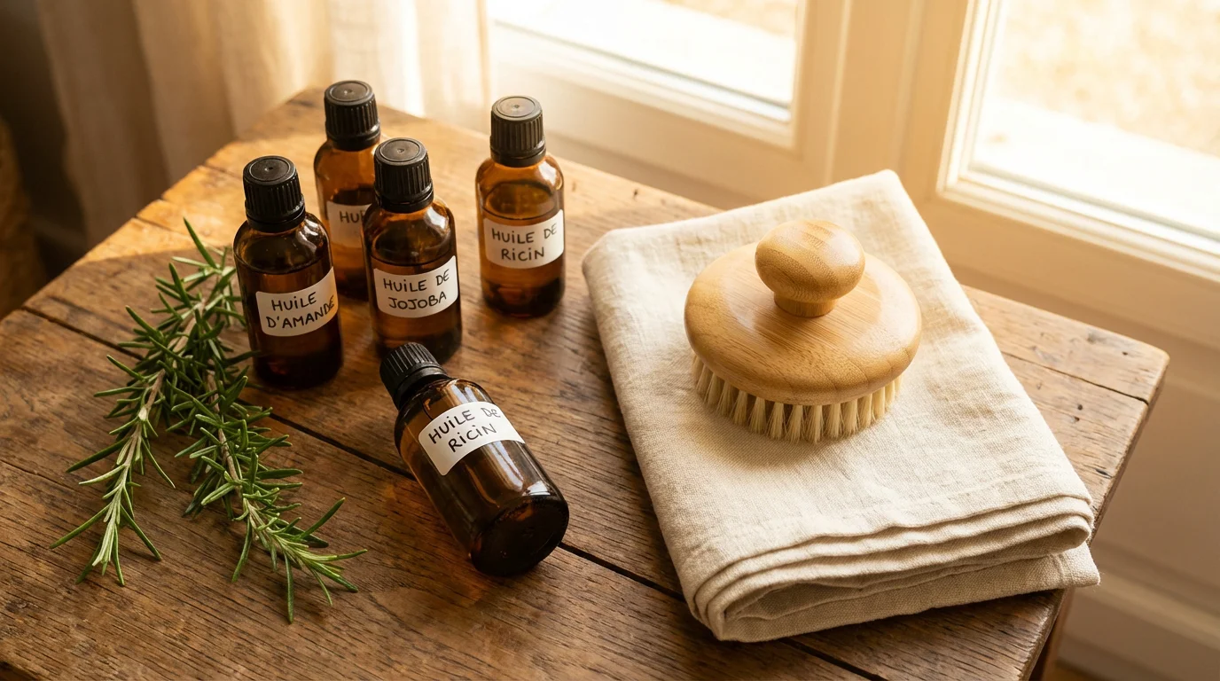 Bain d'huile naturel pour favoriser la pousse des cheveux