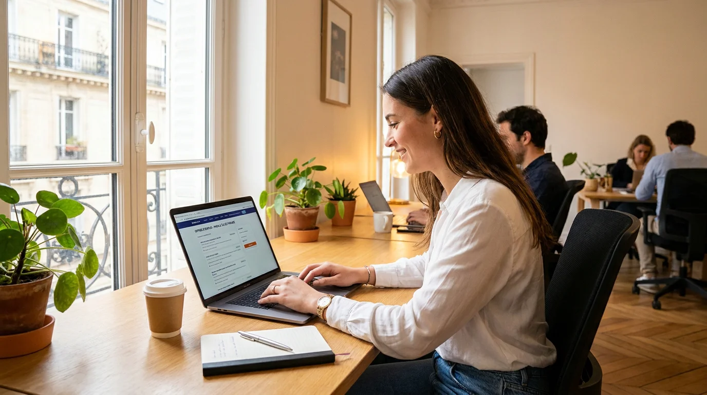 Candidate recherchant des offres d'intérim à Paris sur un moteur de recherche d'emploi