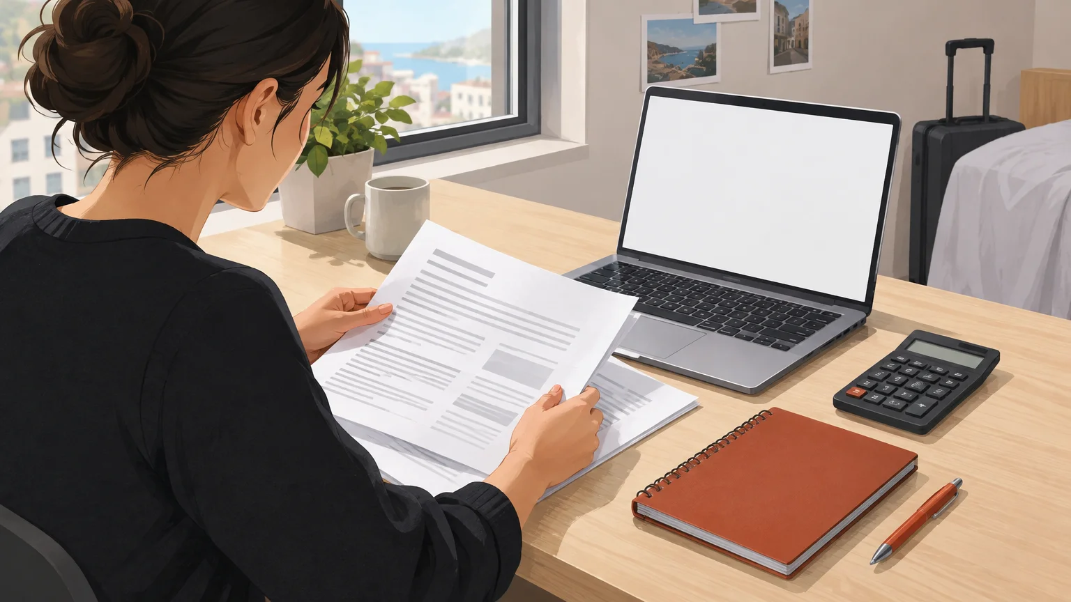 Creator abroad checking payment account terms and business records