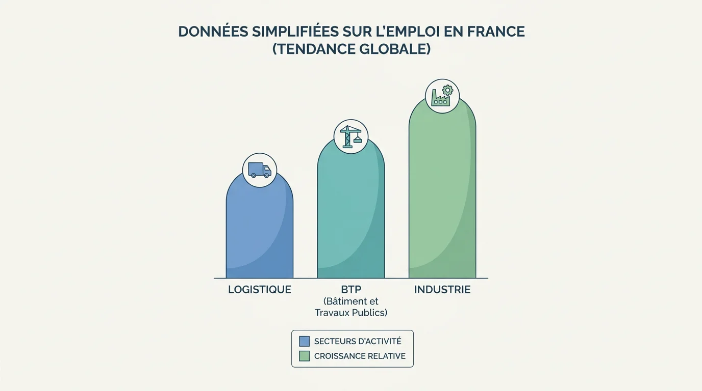 Graphique illustrant les besoins en main-d'œuvre par secteur en Essonne