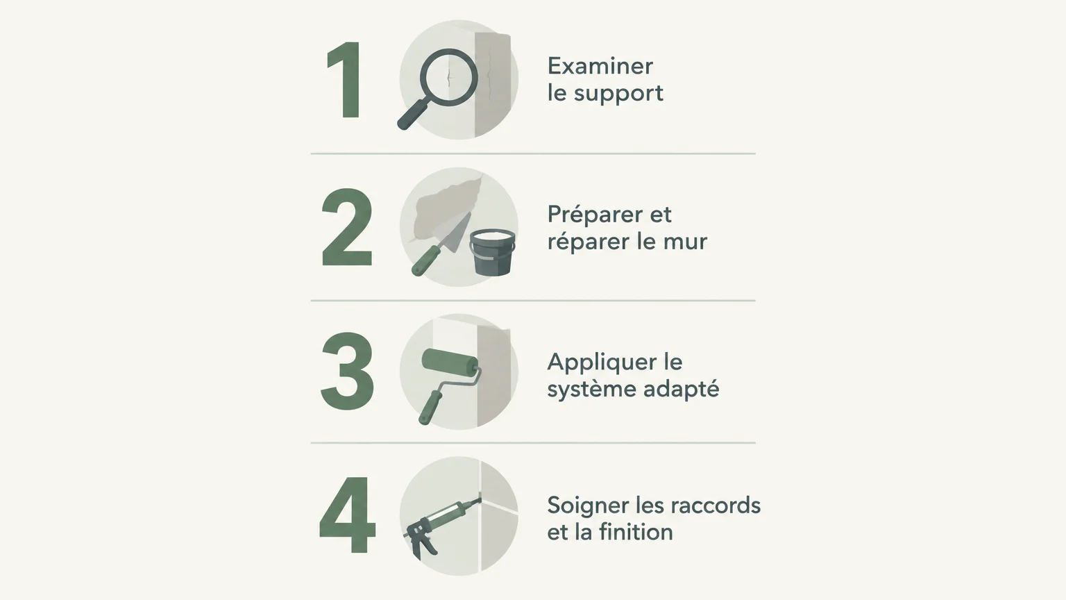 Liste des étapes pour préparer la pose d’un enduit de façade