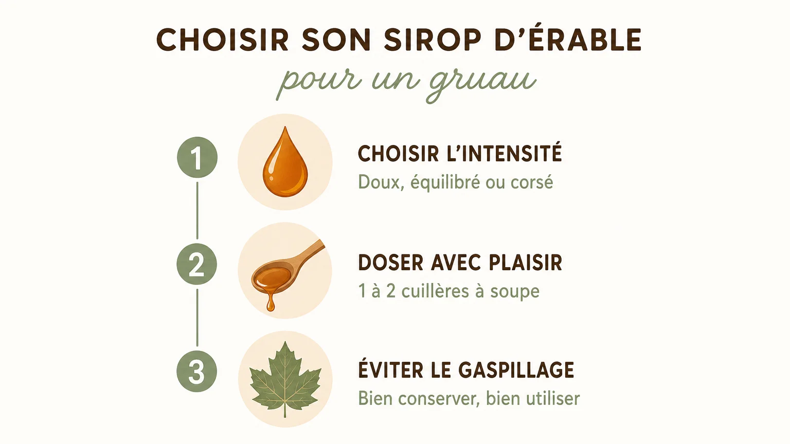 Checklist pour choisir et doser le sirop d’érable dans un gruau