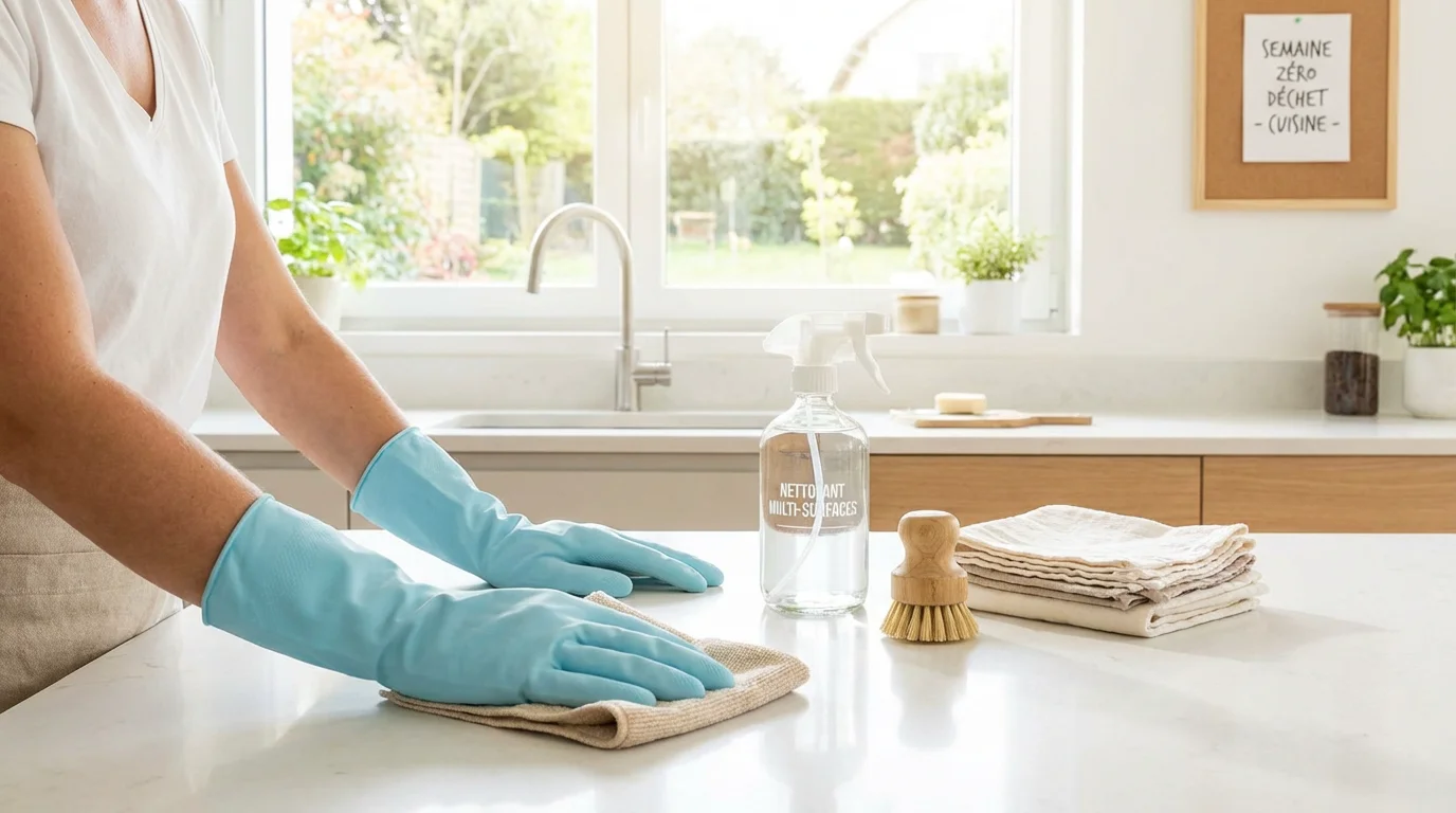 Nettoyage professionnel d'une cuisine dans un logement de location courte durée