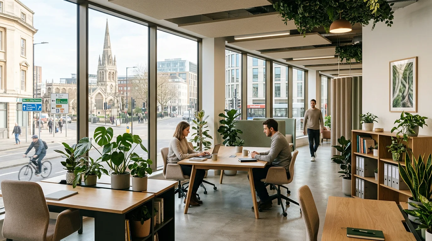 Modern light-filled office workspace in a Bristol city-centre building