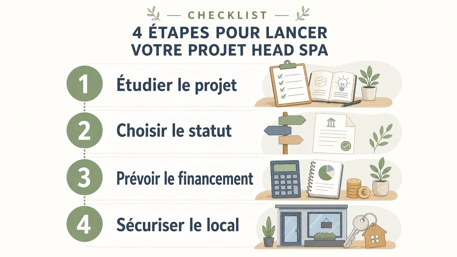 Checklist des étapes administratives pour lancer une activité Head Spa