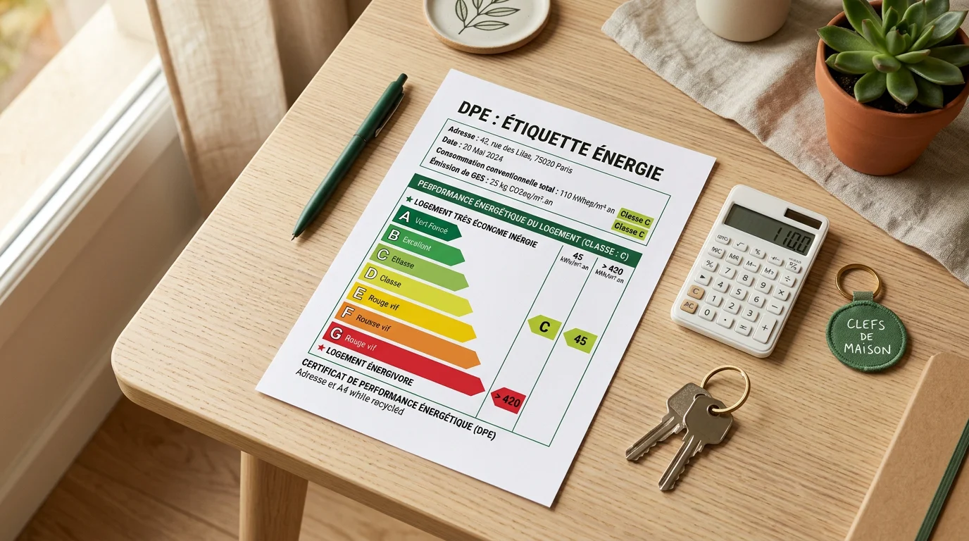 Étiquette énergétique et documents du DPE pour la vente d'une maison en 2026