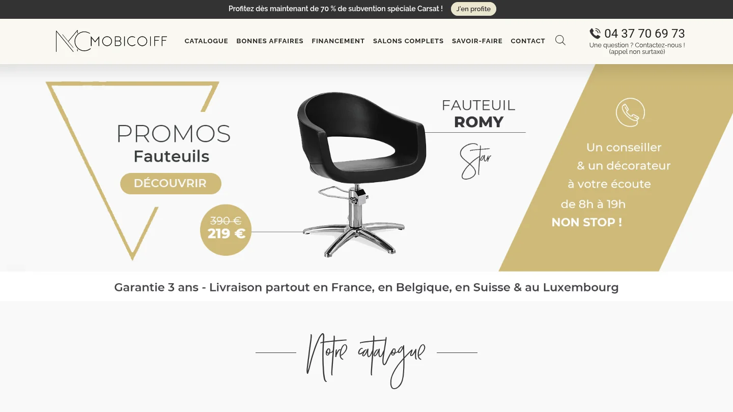 Fauteuils et mobilier Head Spa — Mobicoiff