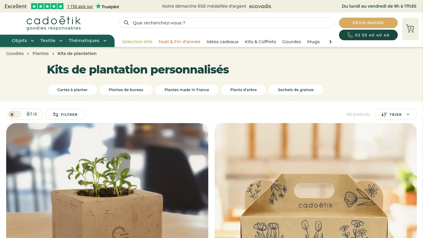 Kit de plantation publicitaire personnalisé