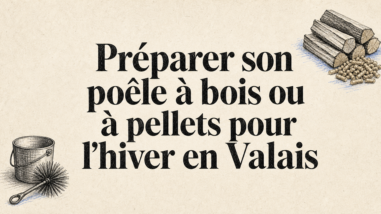 Poêle à bois allumé dans un salon de chalet valaisan en hiver