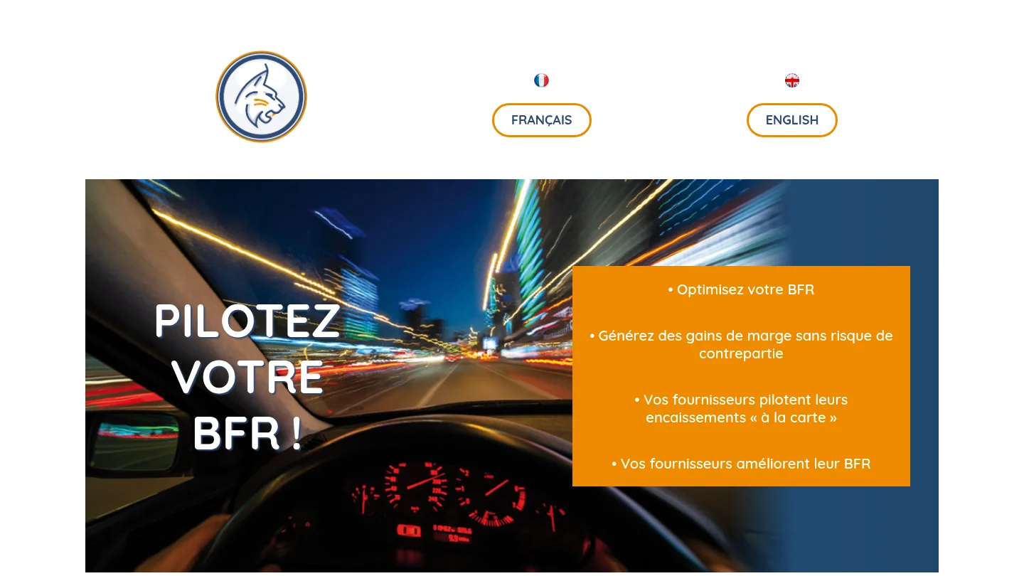 Capture de la page d’accueil de Corporate LinX